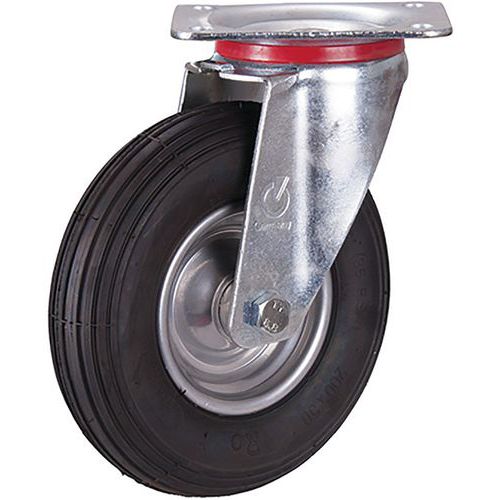 Felfújható kerekek karimás, 150-230 mm átmérőjű, görgős csapágyas, forgatható