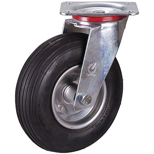 Felfújható kerekek karimás, 150-230 mm átmérőjű, görgős csapágyas, forgatható