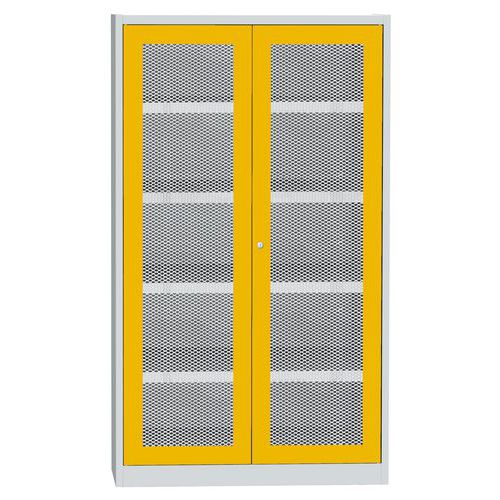 Vegyszerszekrények dróthálós ajtókkal, 1950 x 1200 x 500 mm