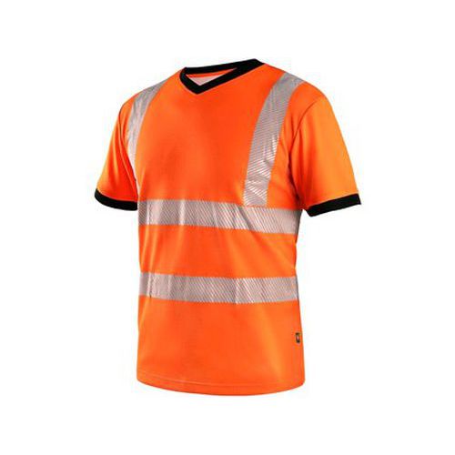 CXS RIPON póló, figyelmeztető, férfi, narancs-fekete