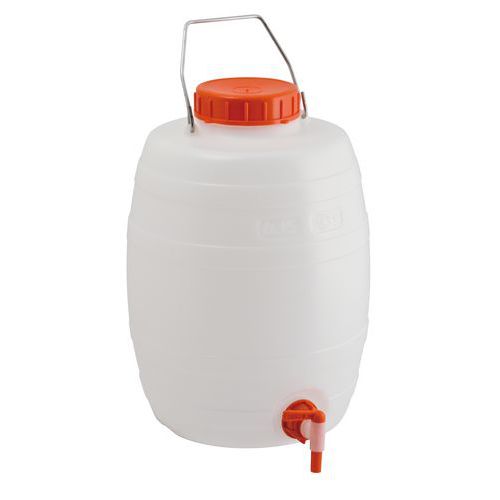 Műanyag hordók csappal, 5 - 100 l