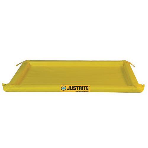 Alacsony kármentő tartály Justrite, sárga, magassága 5,1 cm, 19 - 167 l