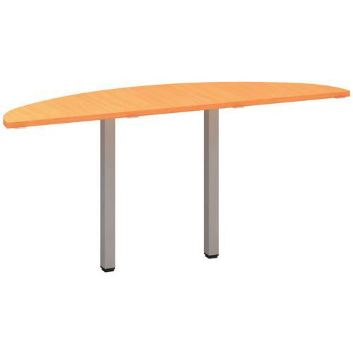 Alfa 200 asztal toldóelemek, 160 x 45 x 74,2 cm, félkör