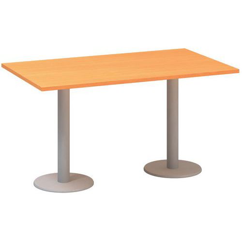 Alfa 400 konferenciaasztalok szürke lábazattal, 140 x 80 x 74,2 cm
