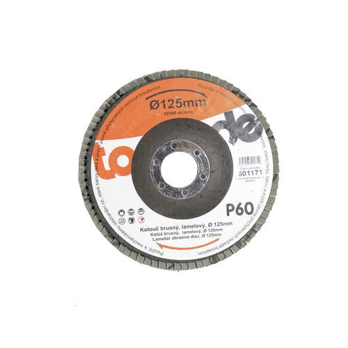 TOPTRADE csiszolókorong, lamellás, 125 x 22,2 x 2 mm