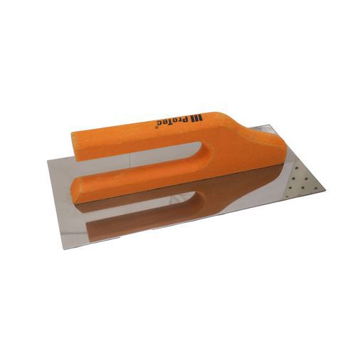 ProTec rozsdamentes acél fogazott glettvasak fa nyéllel, 280 x 130 mm