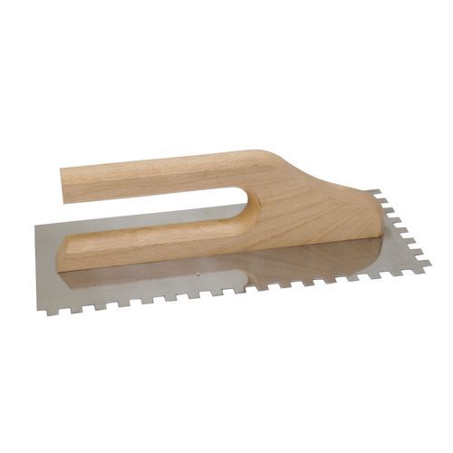 Racek rozsdamentes acél glettvasak fa nyéllel, 280 x 130 mm