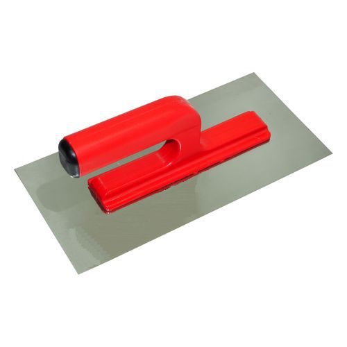 TOPTRADE rozsdamentes acél simítók, nyitott fogantyúval, 270 x 130 mm