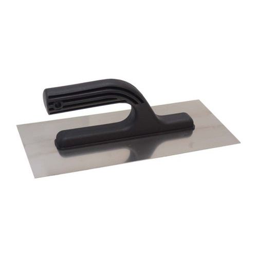 TOPTRADE rozsdamentes acél glettvasak, műanyag nyéllel, 270 x 130 mm, hobbi