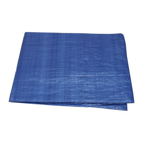 TOPTRADE takaróponyva, kék-zöld, fém fűzőkarikákkal, 150 g / m2, profi