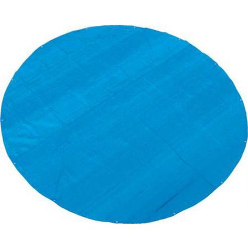 TOPTRADE takaróponyva, kék, fém fűzőkarikákkal, kerek, 150 g / m2, profi