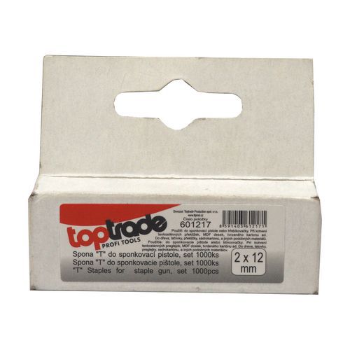 TOPTRADE tűzőgép kapocs, horganyzott, „T”, 1 000 db-os kiszerelés