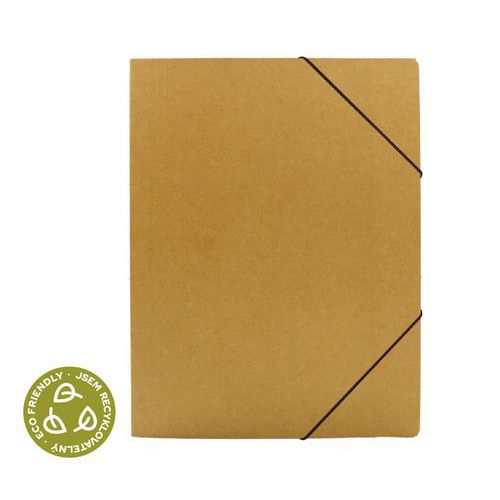 ECO LUMA KRAFT gumis irattartó mappa, 3 füllel, A4, 5 db