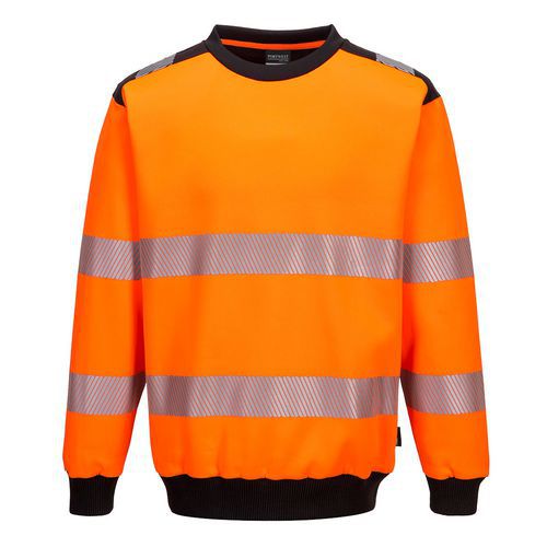 PW3 Hi-Vis Crew Neck pulóver, fekete/narancssárga