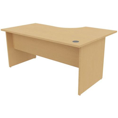 Manutan Expert irodai asztalok, 72 x 160 - 180 x 110 cm, jobb/bal változat, bükk
