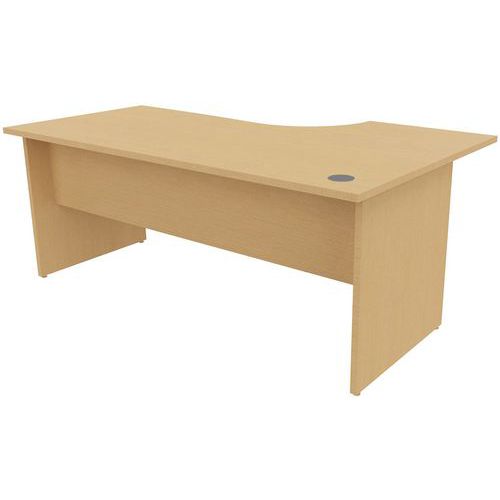 Manutan Expert irodai asztalok, 72 x 160 - 180 x 110 cm, jobb/bal változat, bükk