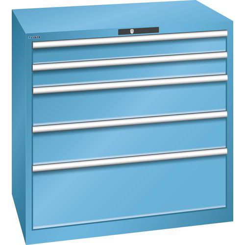 Lista műhelyfiókos szekrények, 1023x725x1000 mm, 10 fiók, 200kg