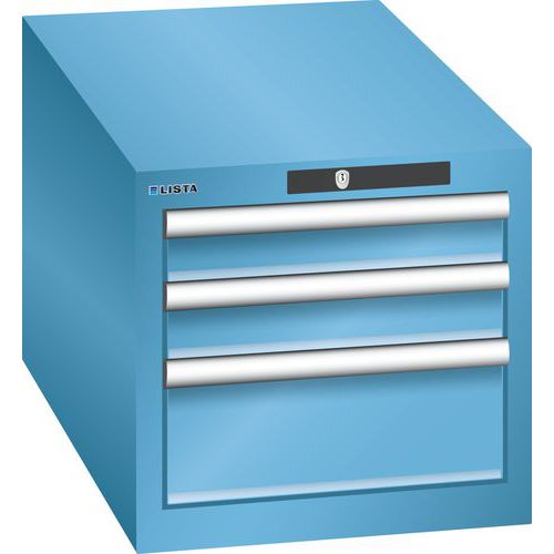 Lista műhelyfiókos szekrények, 3 vagy 4 fiókkal, 411x725x383 mm