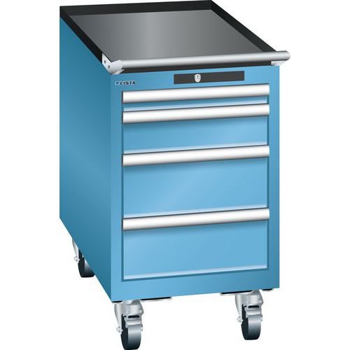 Lista mobil műhelyfiókos szekrények, 4 vagy 5 fiókkal, 411x725x723 mm