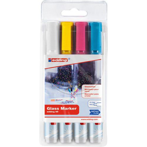 Filctoll üvegre edding 95/4, készlet Filctoll üvegre edding 95/4, készlet