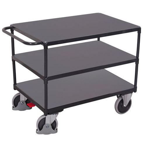 Fogantyús polcos kocsik, 500 kg-ig, 3 polccal