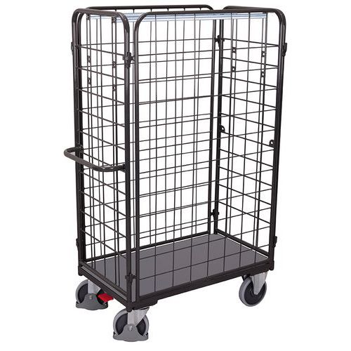Magas polcos kocsik 4 hálós oldallal, 400 - 500 kg-ig, 1 polccal