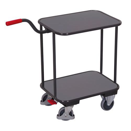 Polcos kocsik fogantyúval, 200 kg-ig, 2 polc, 91 x 94 x 45,5 cm