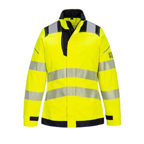 PW3 FR Modaflame Hi-Vis női lángálló kabát, fekete/sárga