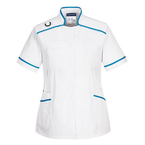 Medical Maternity tunika, fehér/kék
