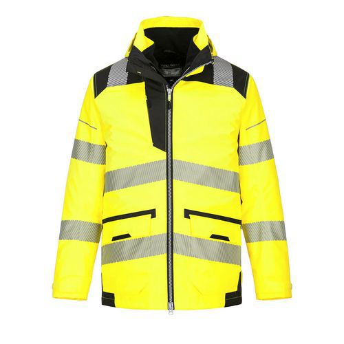 PW3 Hi-Vis 5-in-1 kabát, fekete/sárga