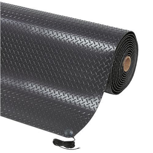 Diamond Stat™ antisztatikus fáradásgátló szőnyegek földeléssel, fekete, 2 280 cm