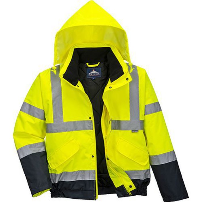 Hi-Vis fényvisszaverő vízálló bomber dzseki