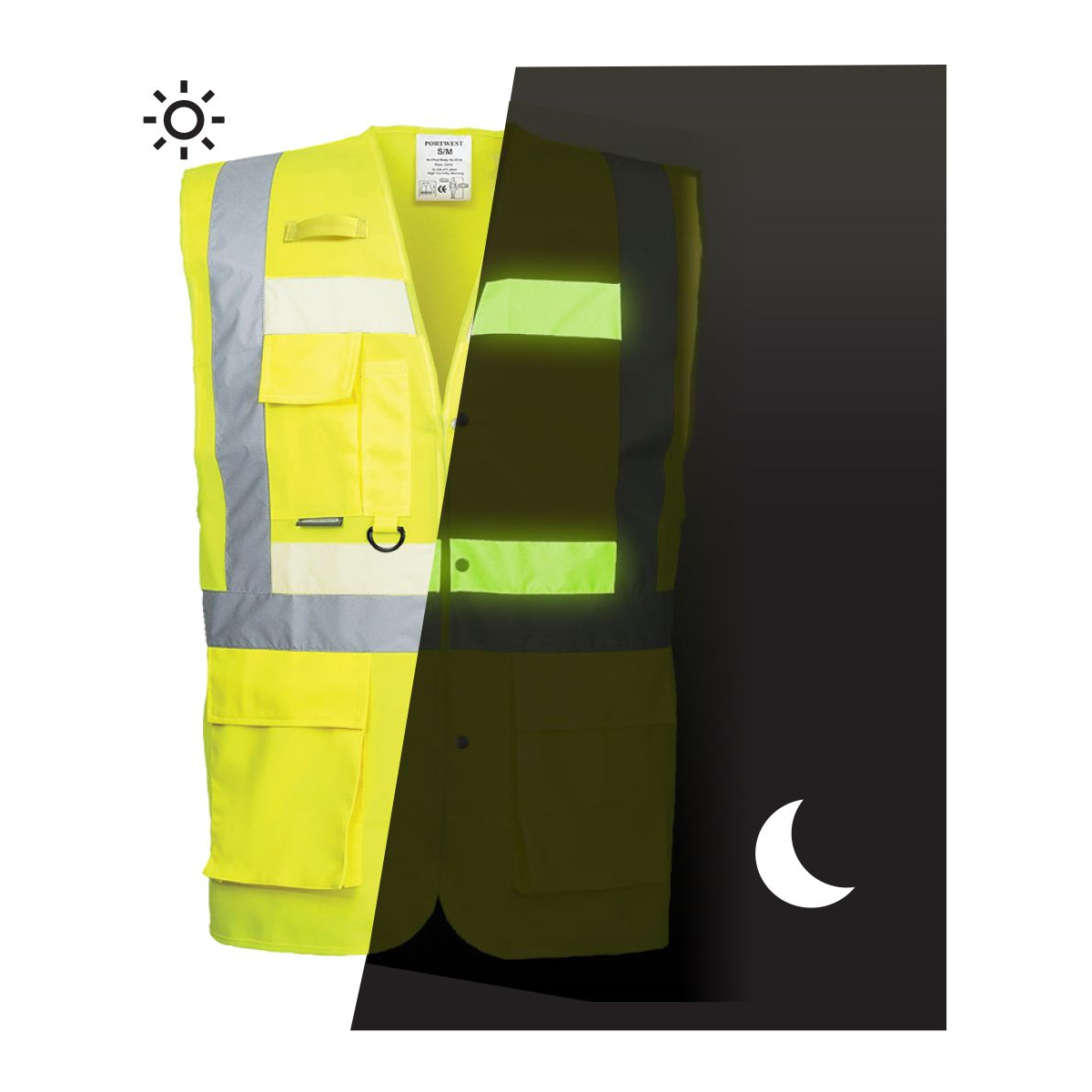 Glowtex Executive Hi-Vis fényvisszaverő mellény