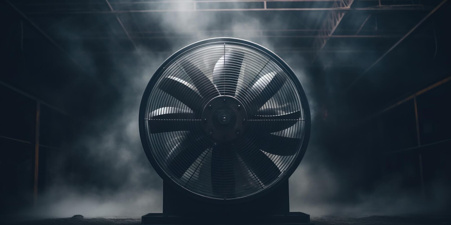 egy ipari ventilátor működés közben