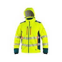 CXS BEDFORD dzseki, nagy láthatósági, férfi, softshell, sárga-petróleumzöld