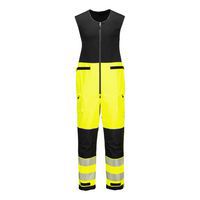 PW3 Hi-Vis esőálló overál (3L), fekete/sárga