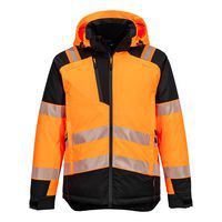 PW3 Hi-Vis télikabát, fekete/narancssárga