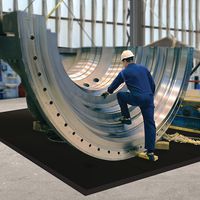 Slabmat Carré™ moduláris gumicsempe, fekete, 91 x 91 x 1,3 cm