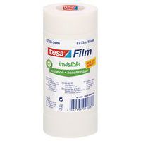 Ragasztószalag Tesa Invisible, 19 mm x 33 m, átlátszó, 6 db