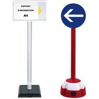 Határoló oszlopok táblával