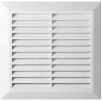 REFLEX szellőzőrács, műanyag, fehér, szögletes, hálóval, 200 x 200/160 x 160 mm, kivezetés: 150 mm
