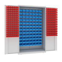 Fém műhelyszekrények dobozokkal, 199 x 120 x 50 cm