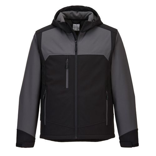 KX3 kapucnis Softshell (3L), fekete/szürke