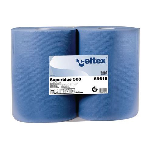 Celtex Super Blue ipari papírtörlők 3 rétegű, 500 lap, 2 db Celtex Super Blue ipari papírtörlők 3 rétegű, 500 lap, 2 db