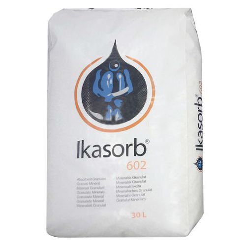 Ömlesztett szorbens Ikasorb 602, felitatóképesség 6,6 l, csomagolás 30 l Ömlesztett szorbens Ikasorb 602, felitatóképesség 6,6 l, csomagolás 30 l
