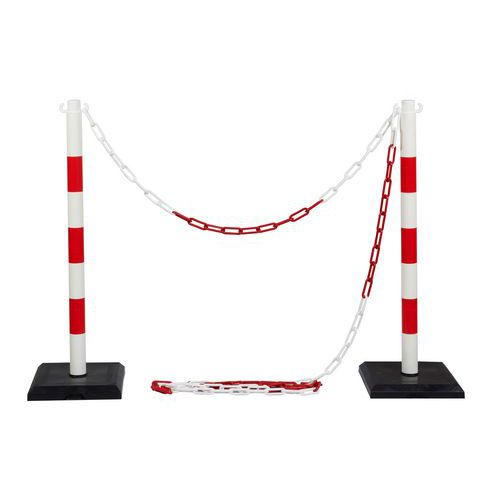 Ping műanyag torlaszoló oszlopok lánccal, magassága 90 cm, 2 db Ping műanyag torlaszoló oszlopok lánccal, magassága 90 cm, 2 db