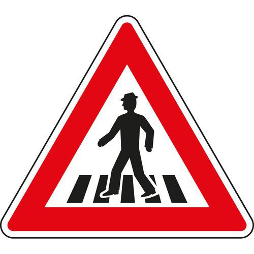 Vigyázat, gyalogos átkelőhely (A11) közlekedési tábla Vigyázat, gyalogos átkelőhely (A11) közlekedési tábla