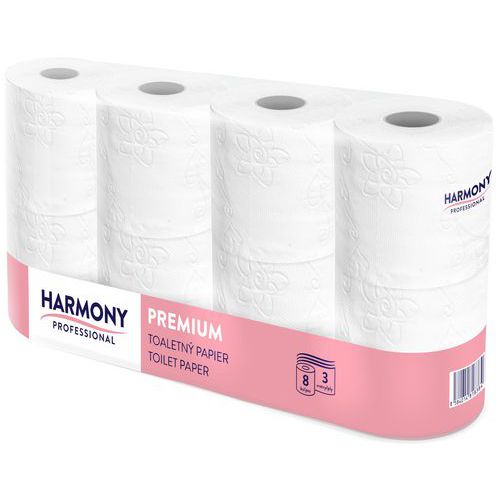 Harmony Professional WC-papír 2 rétegű, 250 lap, fehér, 8 db Harmony Professional WC-papír 2 rétegű, 250 lap, fehér, 8 db