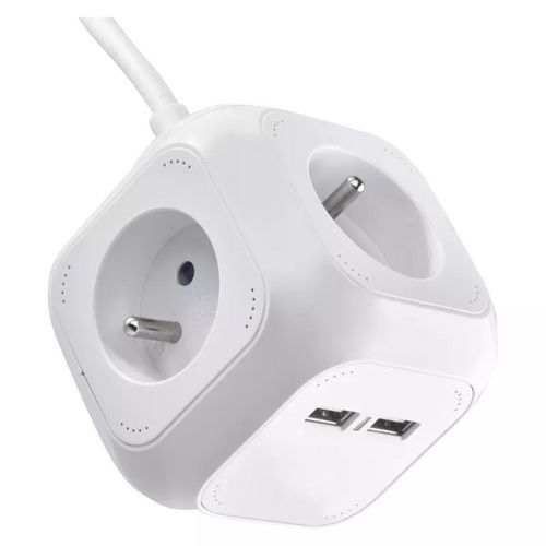 Emos USB-s kocka hosszabbító kábel, 4 aljzat, 1,9 m