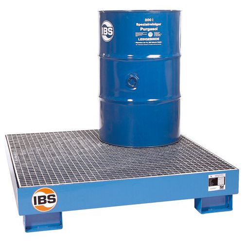 IBS H20 acél felfogókád ráccsal, 4 hordóhoz IBS H20 acél felfogókád ráccsal, 4 hordóhoz